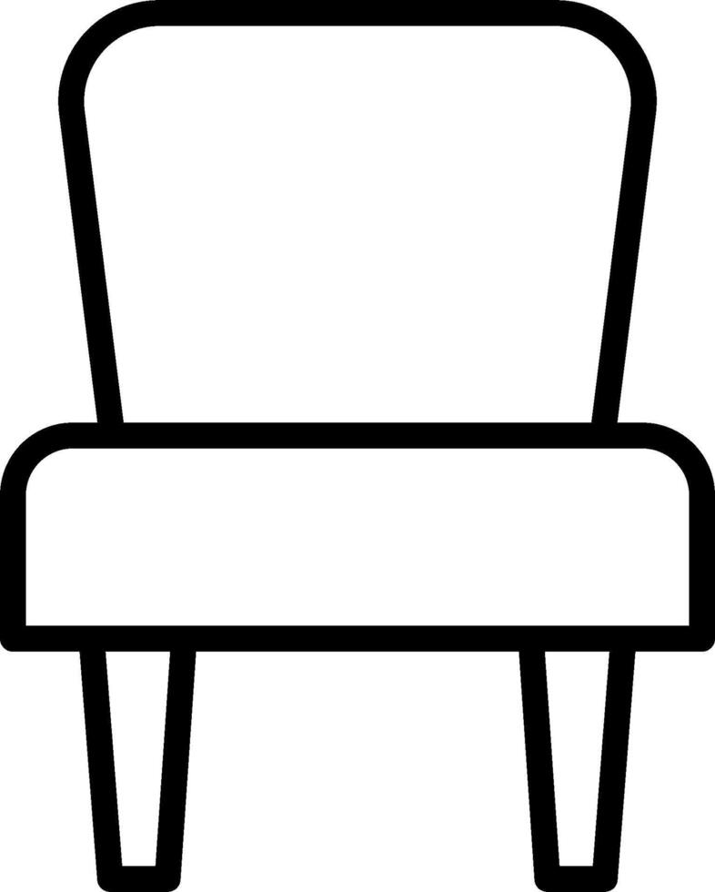 A chair icon on a white background vector