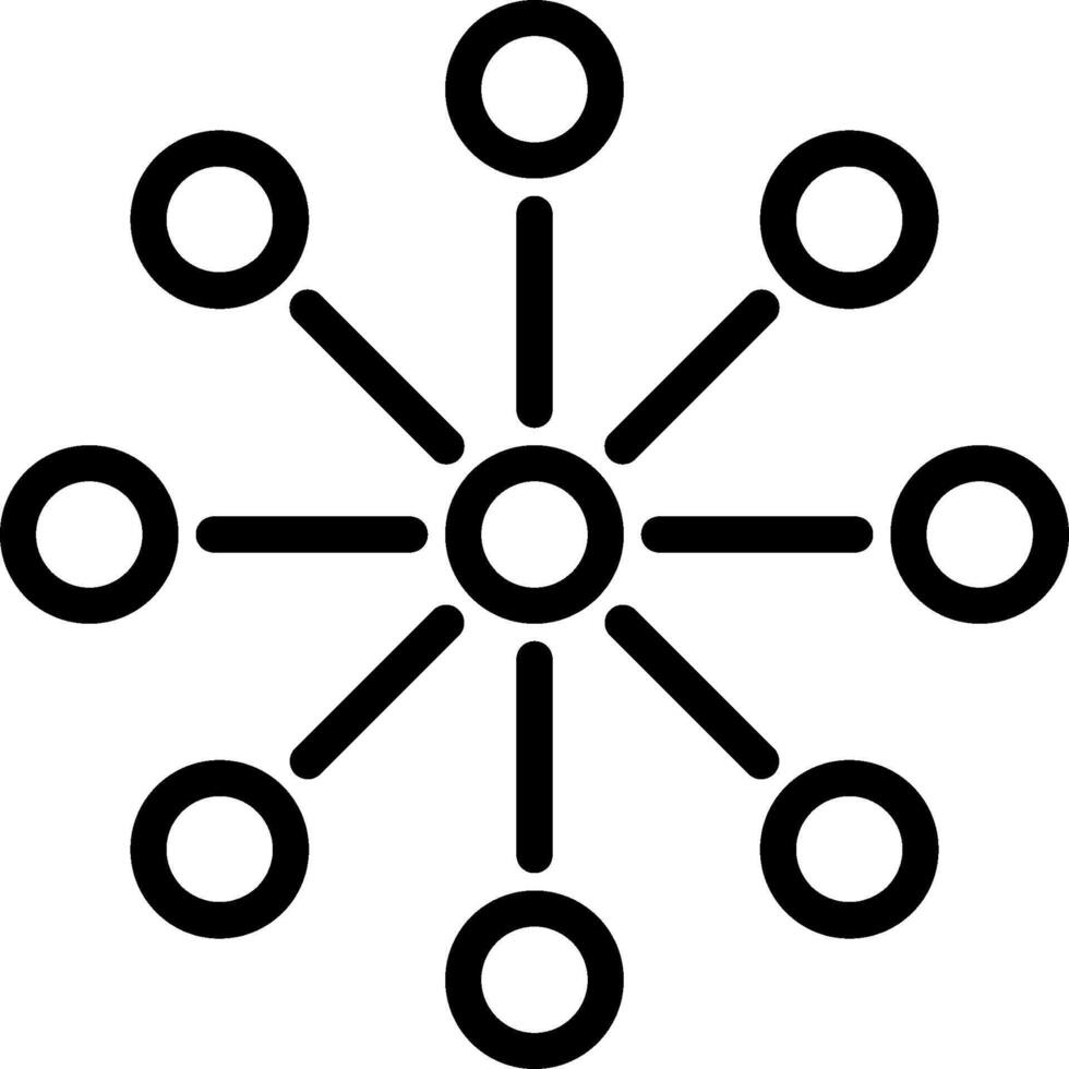 A black and white image of a circle with circles around it vector
