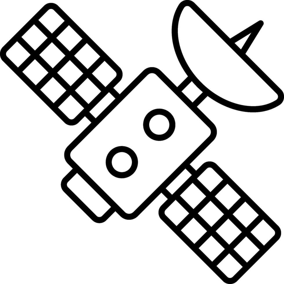 Space satellite icon vector