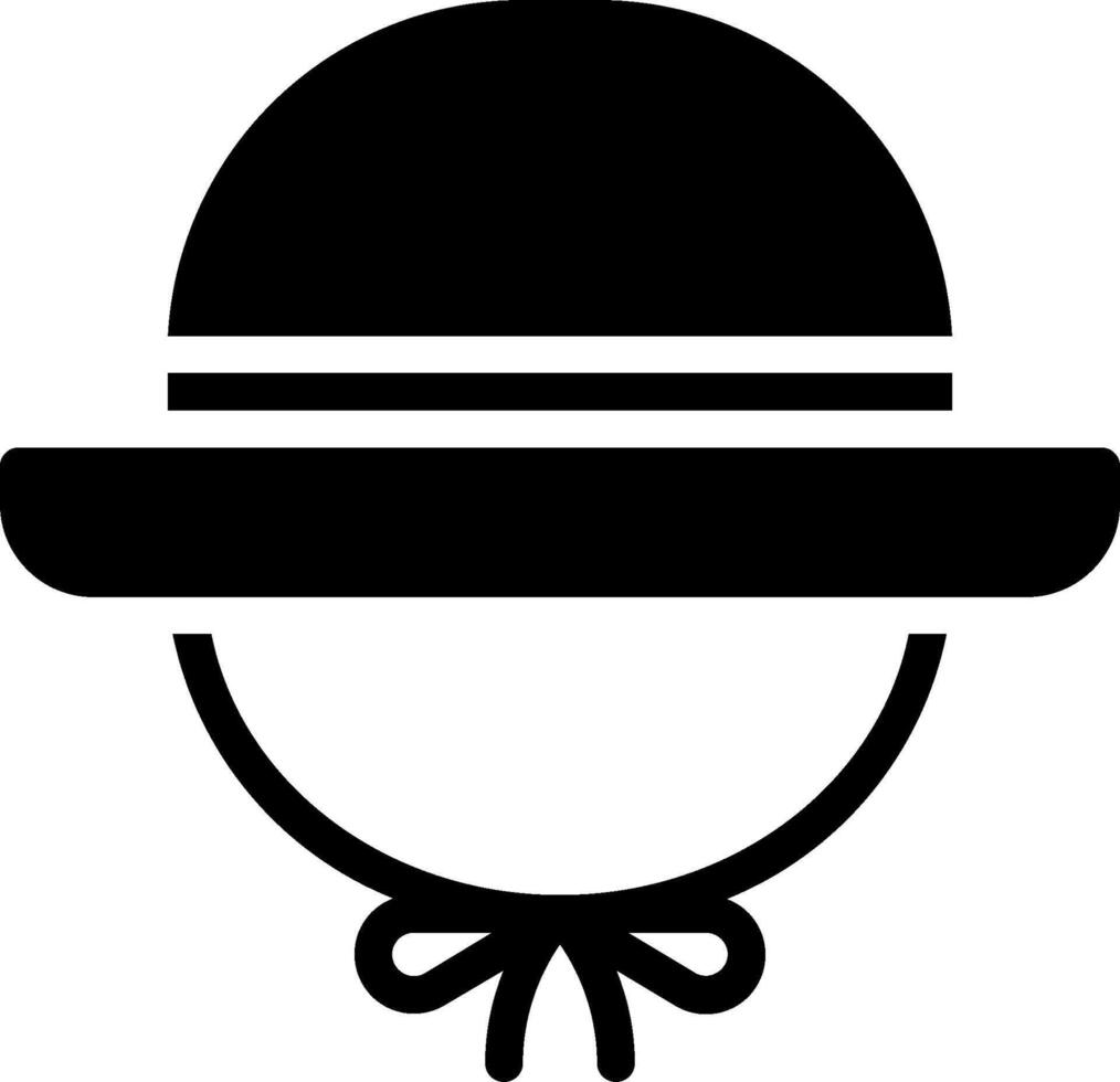 A black and white hat icon vector