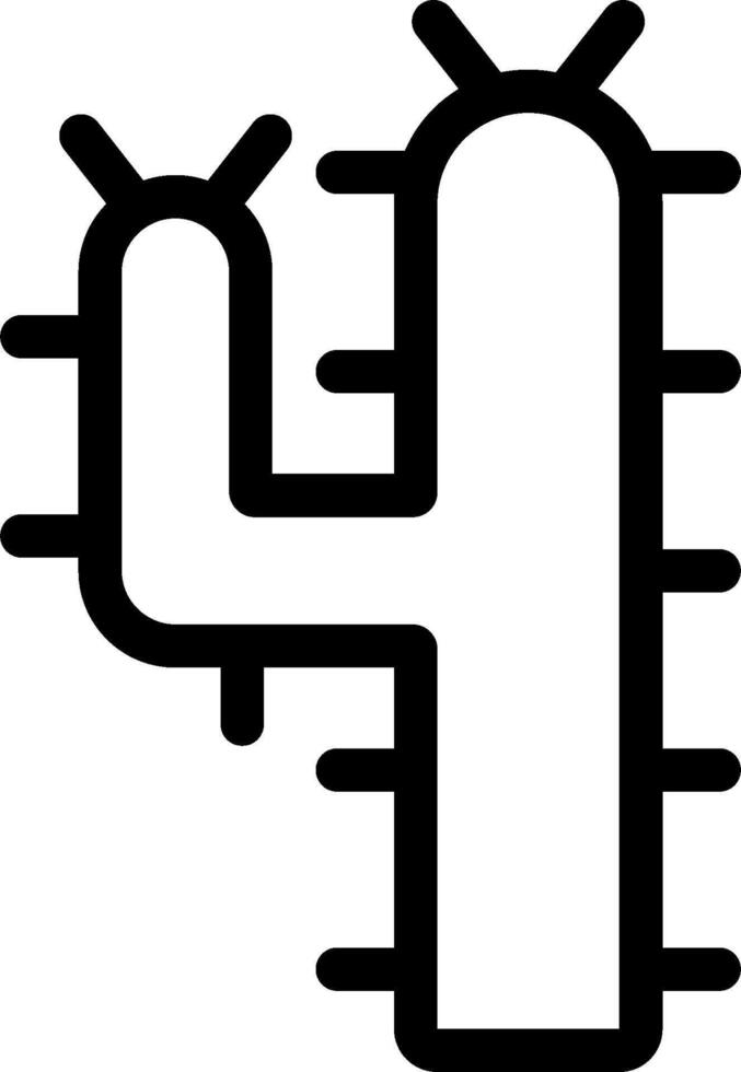 A cactus icon on a white background vector