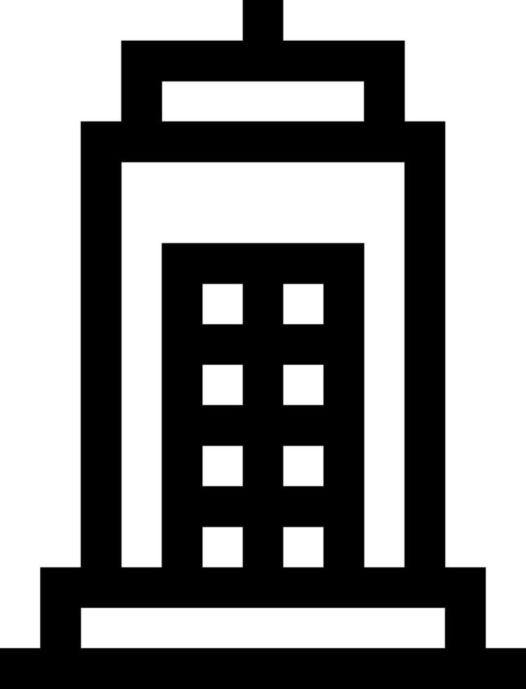 A black and white image of a building vector