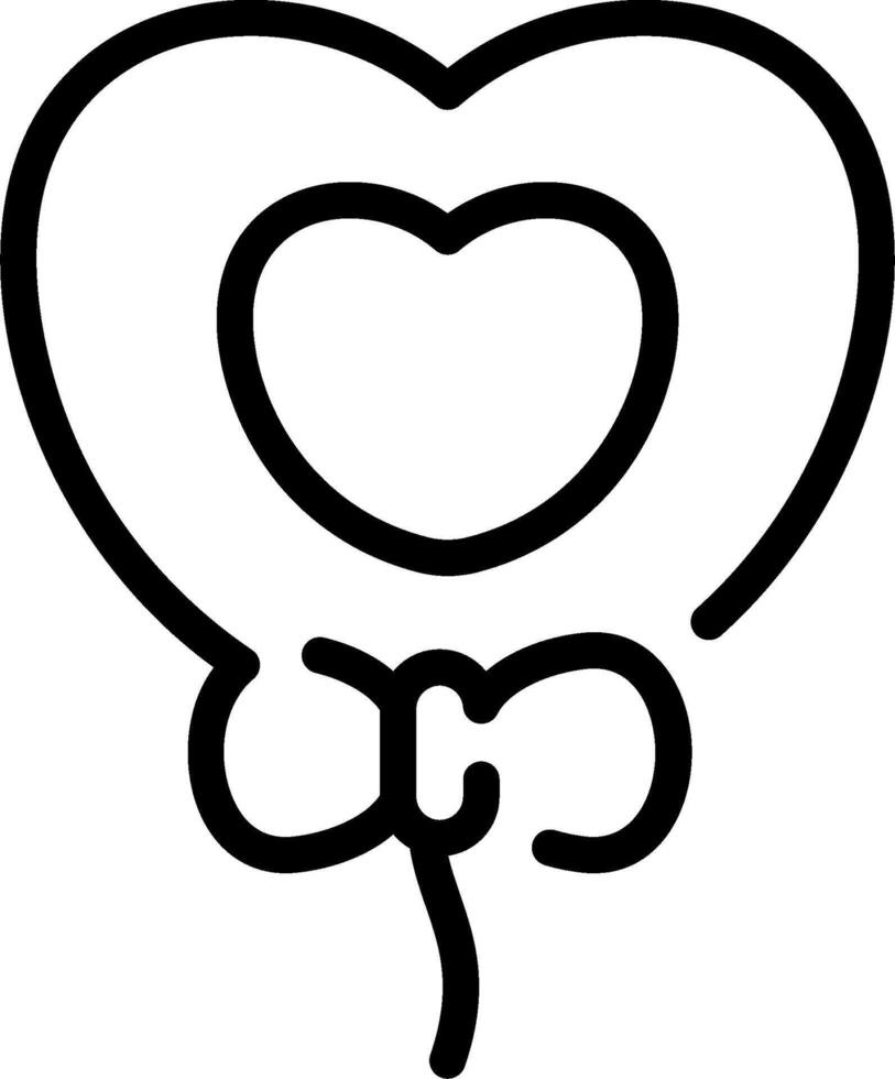 Heart balloon icon illustration vector