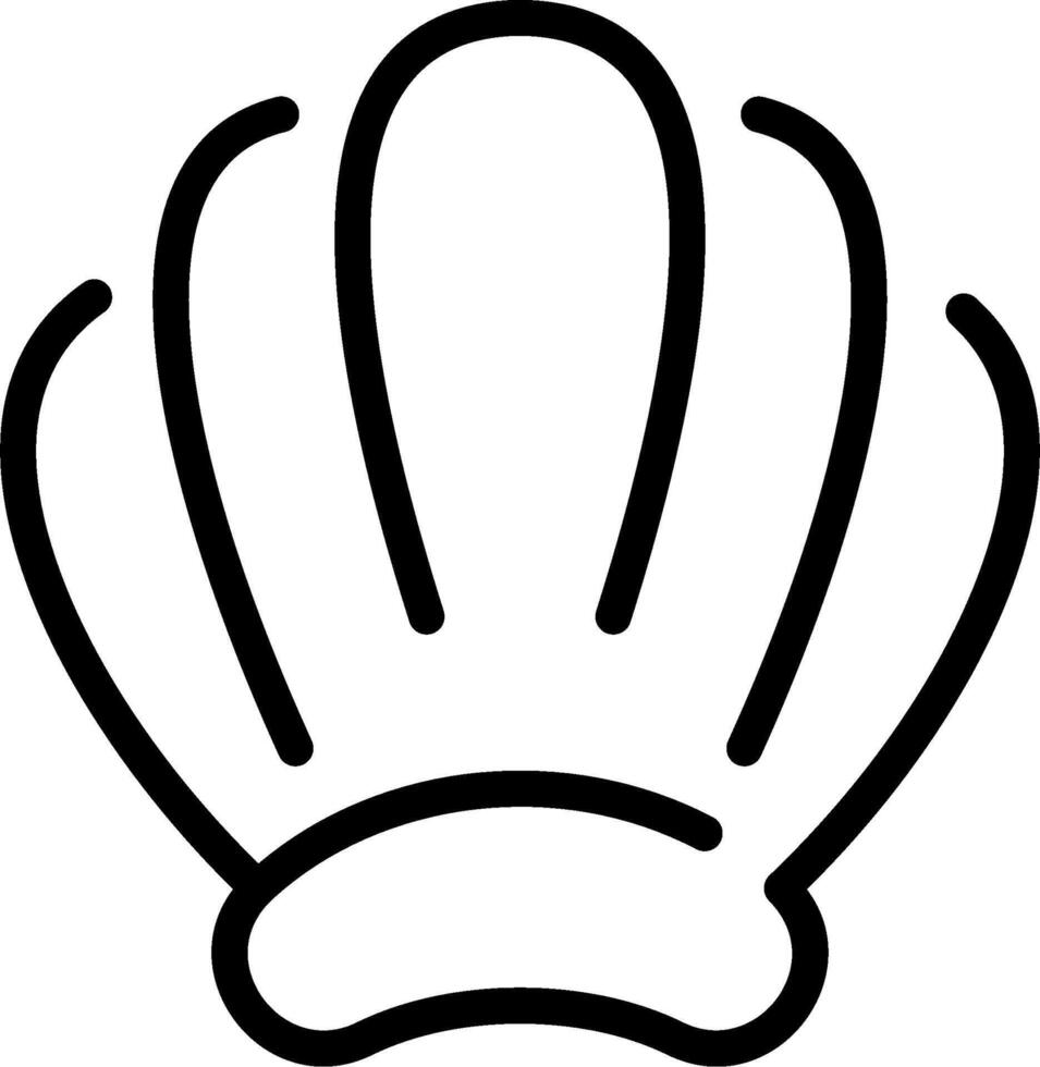 A black and white shell icon vector