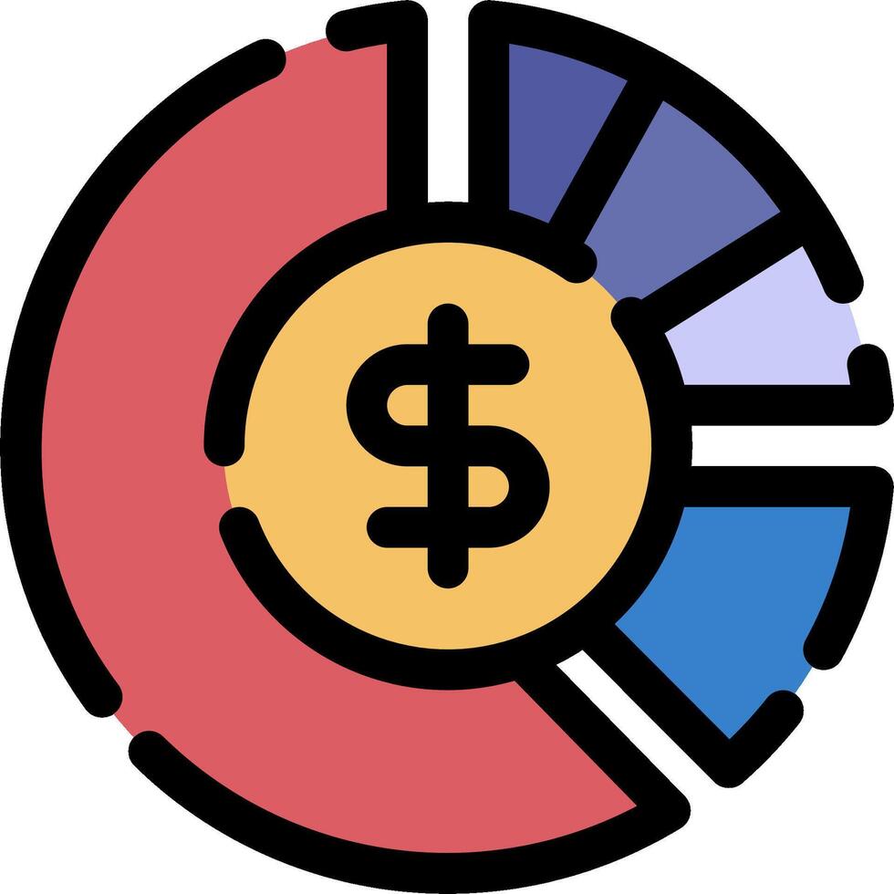 A dollar sign in a circle with a dollar sign vector