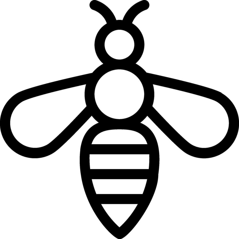 Bee logo, black and white, on a white background vector