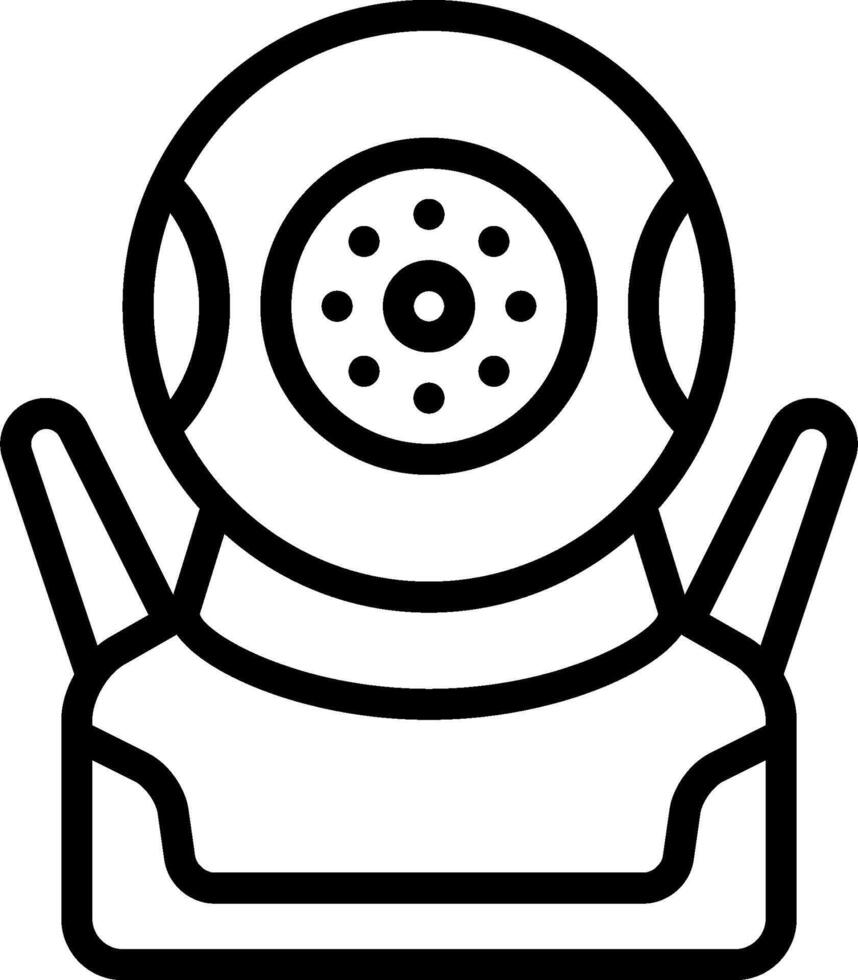 A black and white image of a camera vector