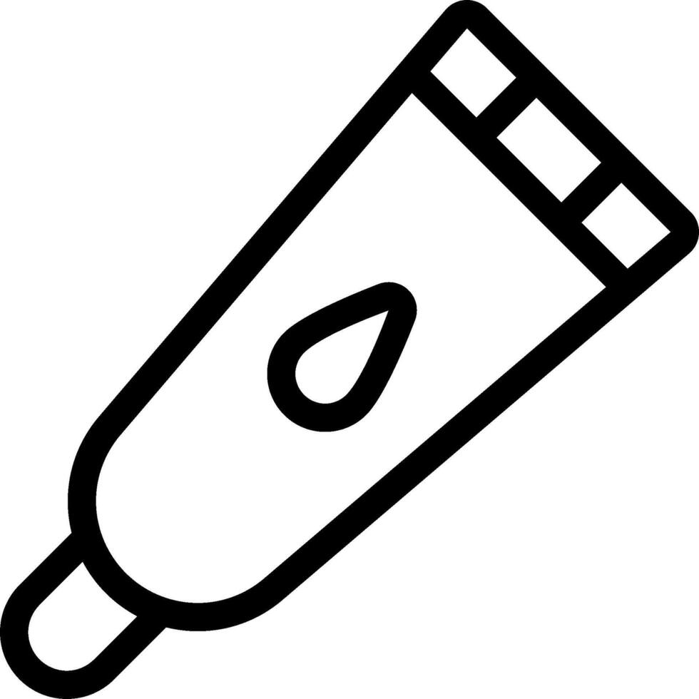 A tube of toothpaste with a drop of toothpaste on it vector