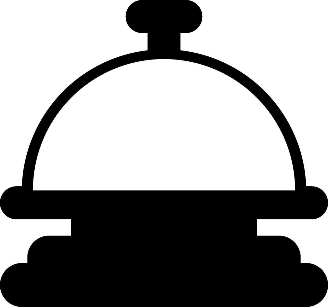 A black and white image of a bell vector
