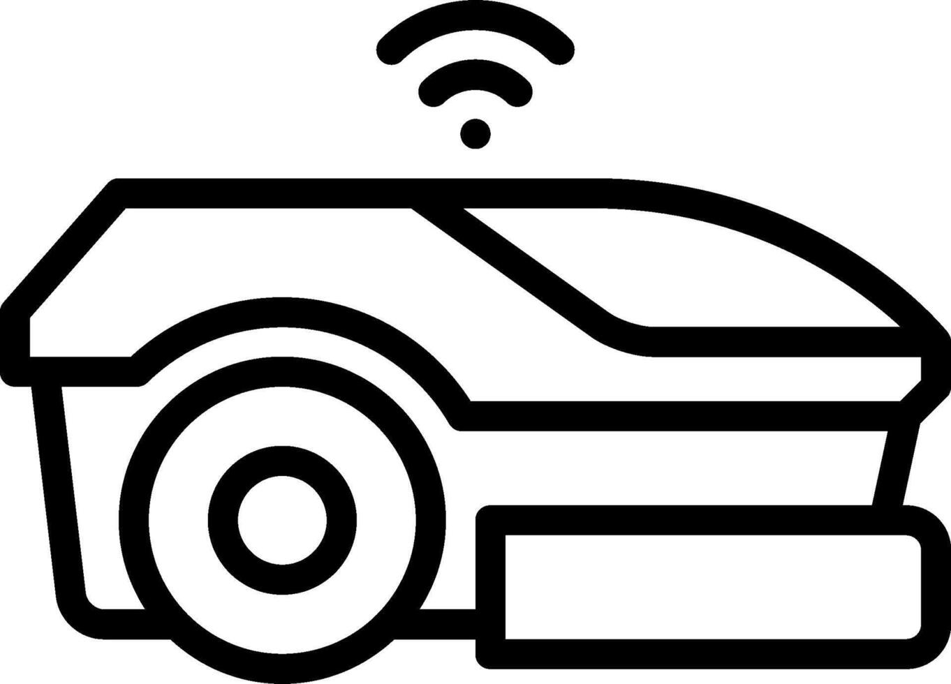 A robot vacuum cleaner with wifi icon vector