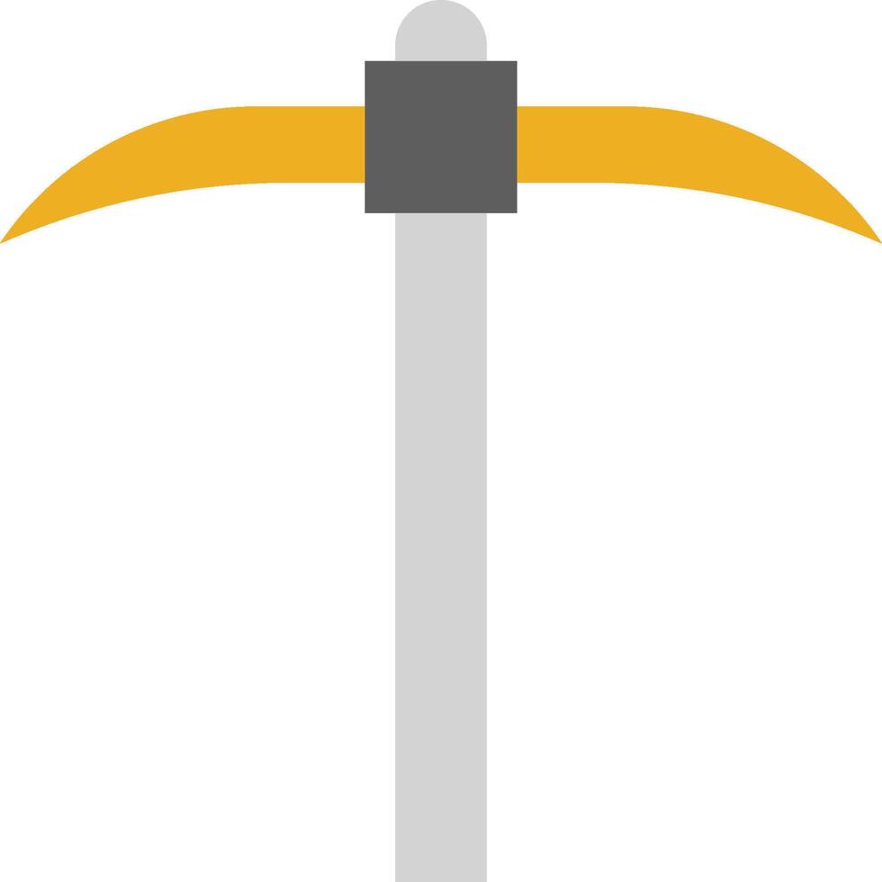A yellow and gray axe on a white background vector
