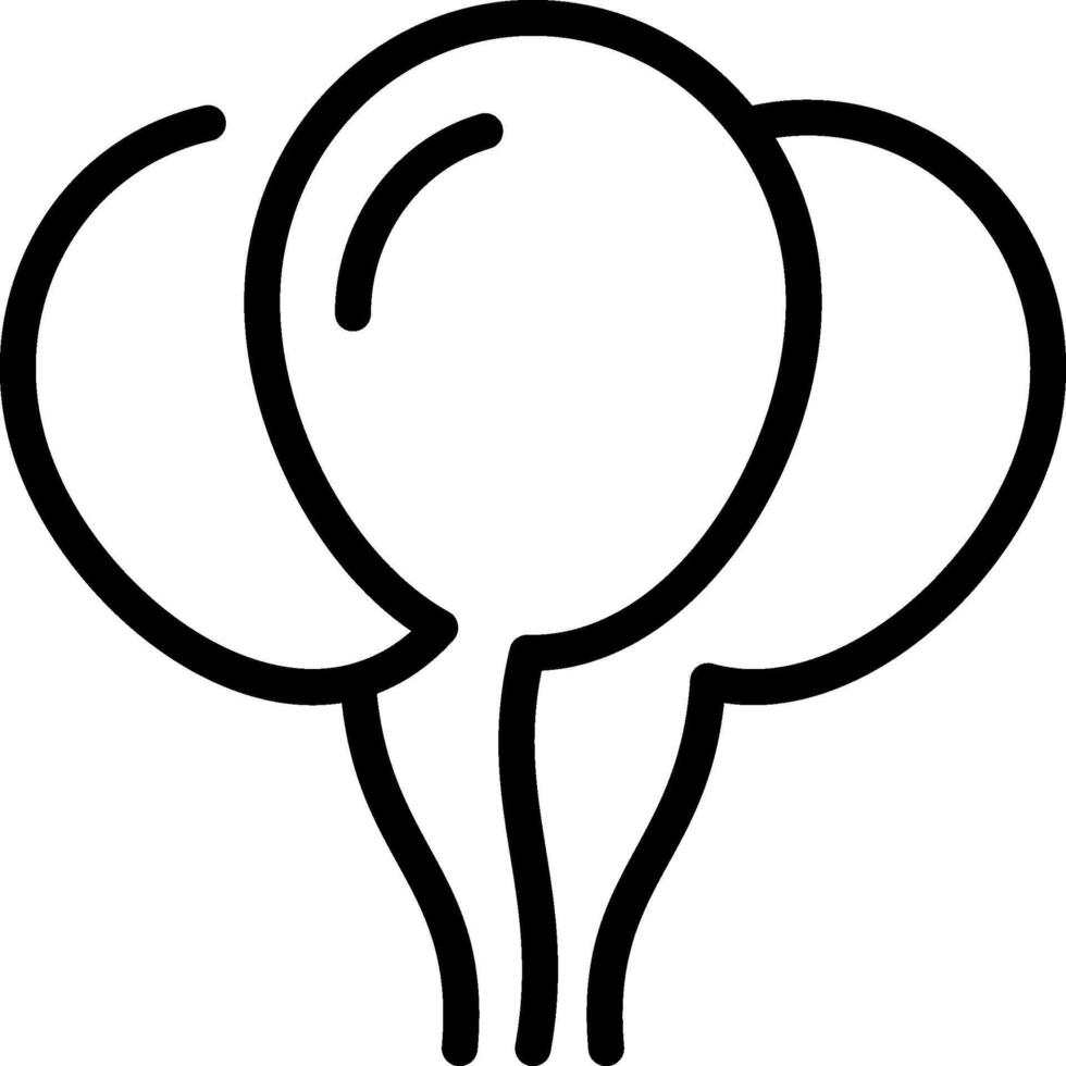 A black and white balloon outline vector