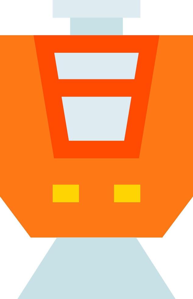 A cartoon orange and yellow object with a white background vector