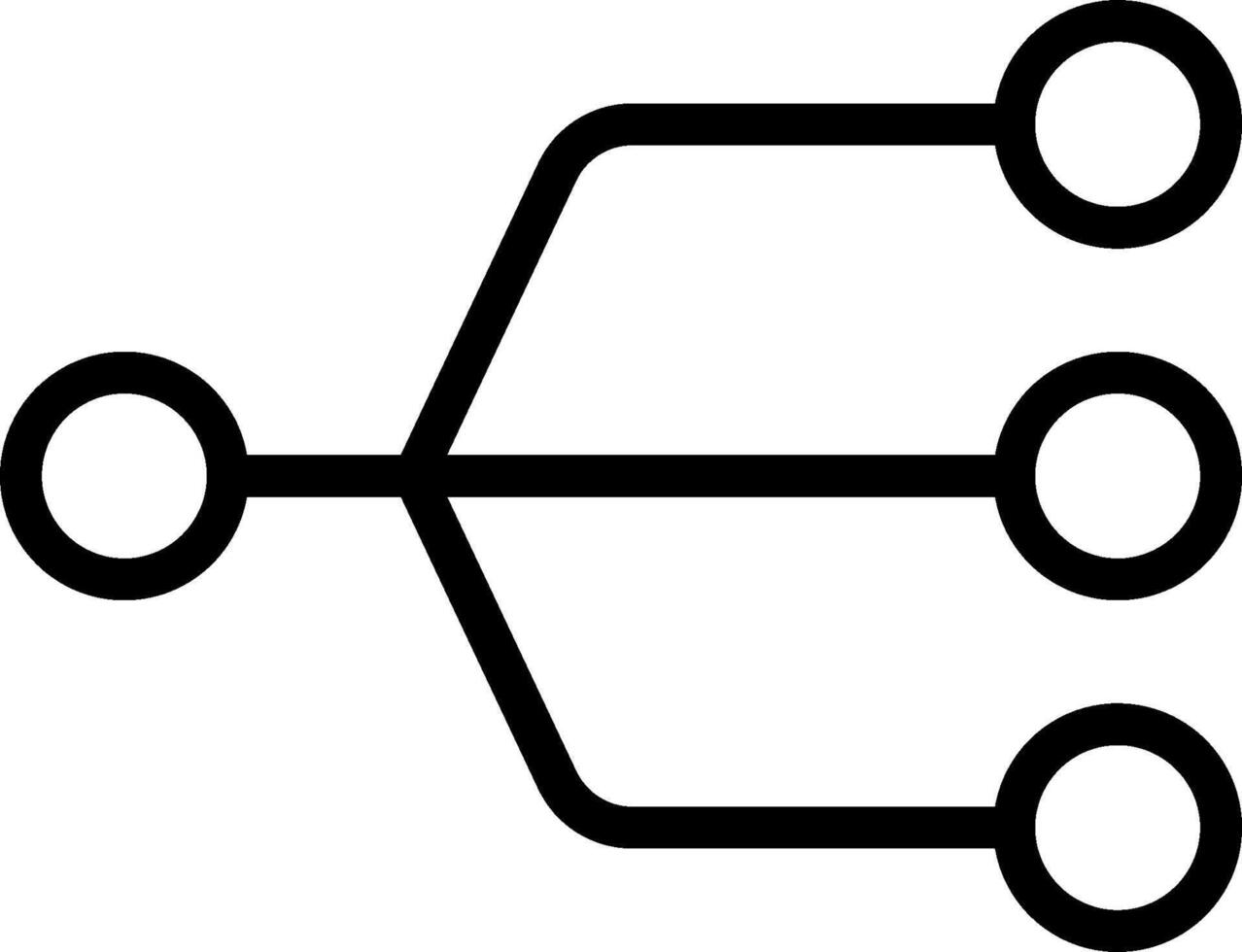 A diagram of a tree with three branches vector