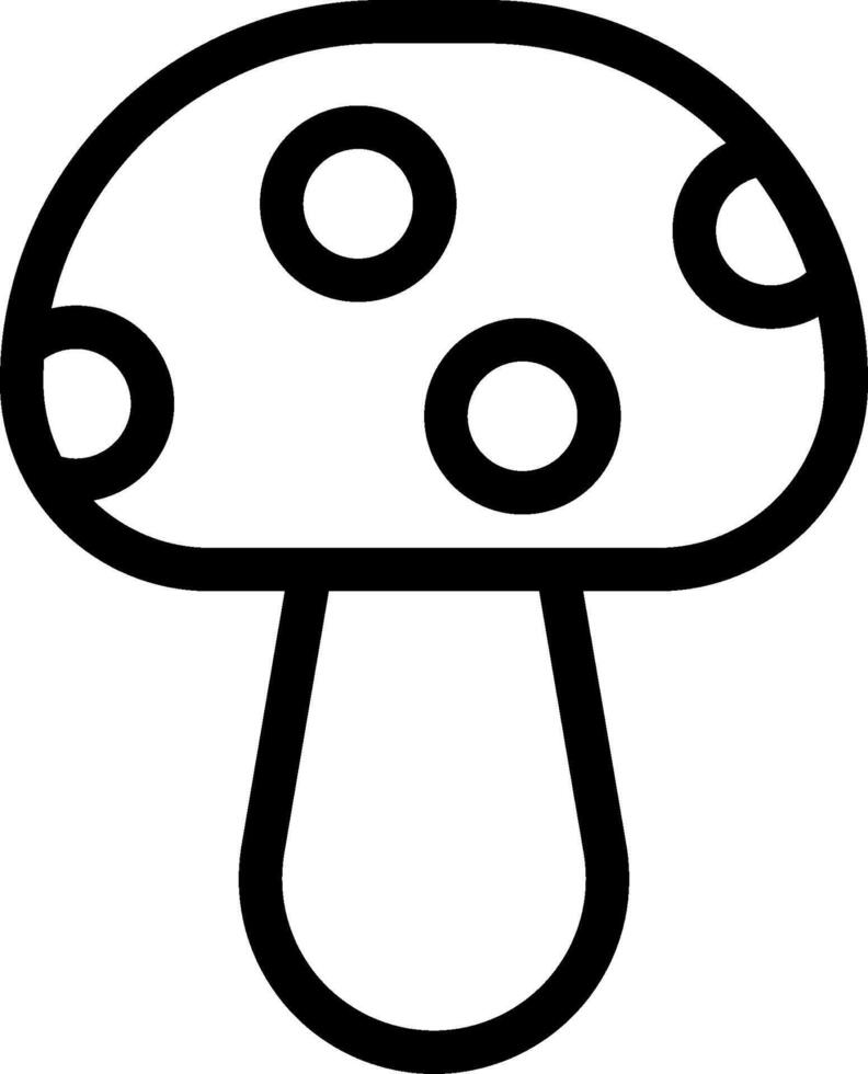 A black and white mushroom icon vector