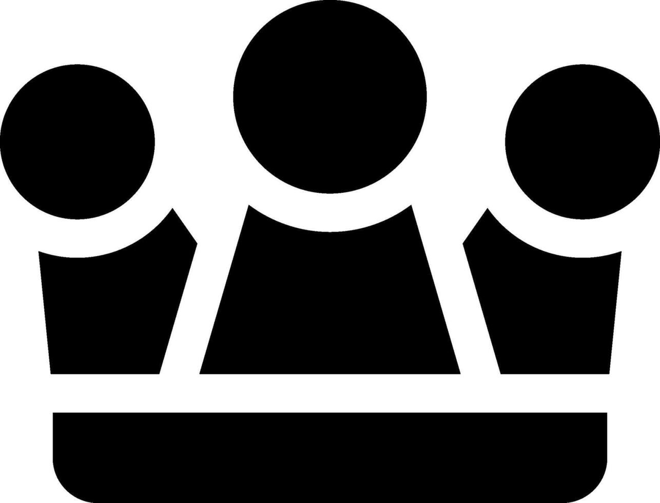 A black and white image of a crown vector
