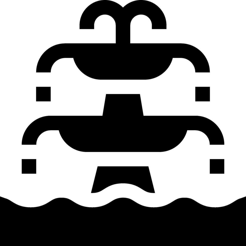 A black and white image of a fountain vector