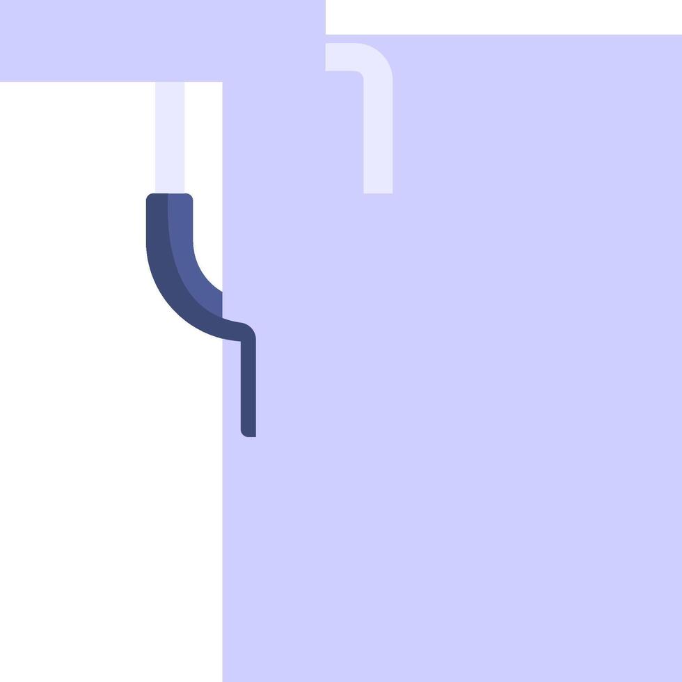 A blue pipe with a white handle on it vector
