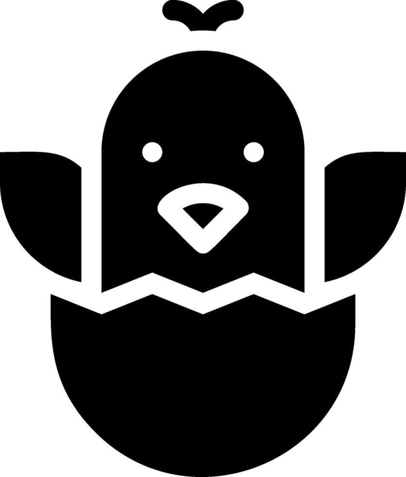 A black and white bird icon on a white background vector
