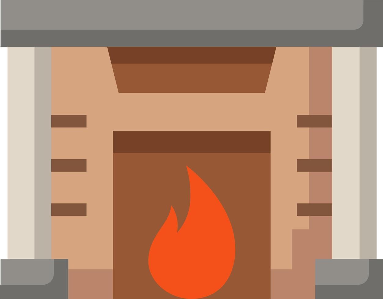 Fireplace illustration design vector