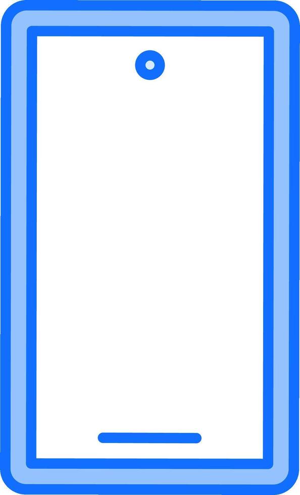 A blue and white tablet with a blank screen vector