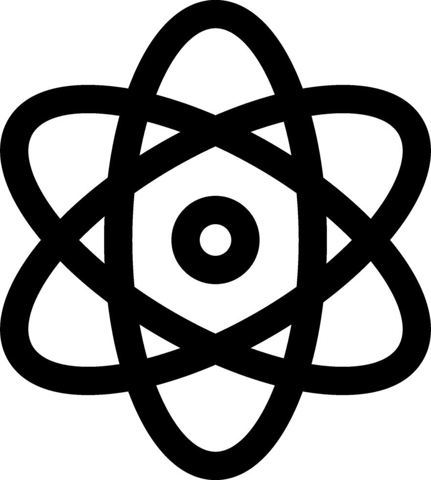 An atom symbol on a white background vector