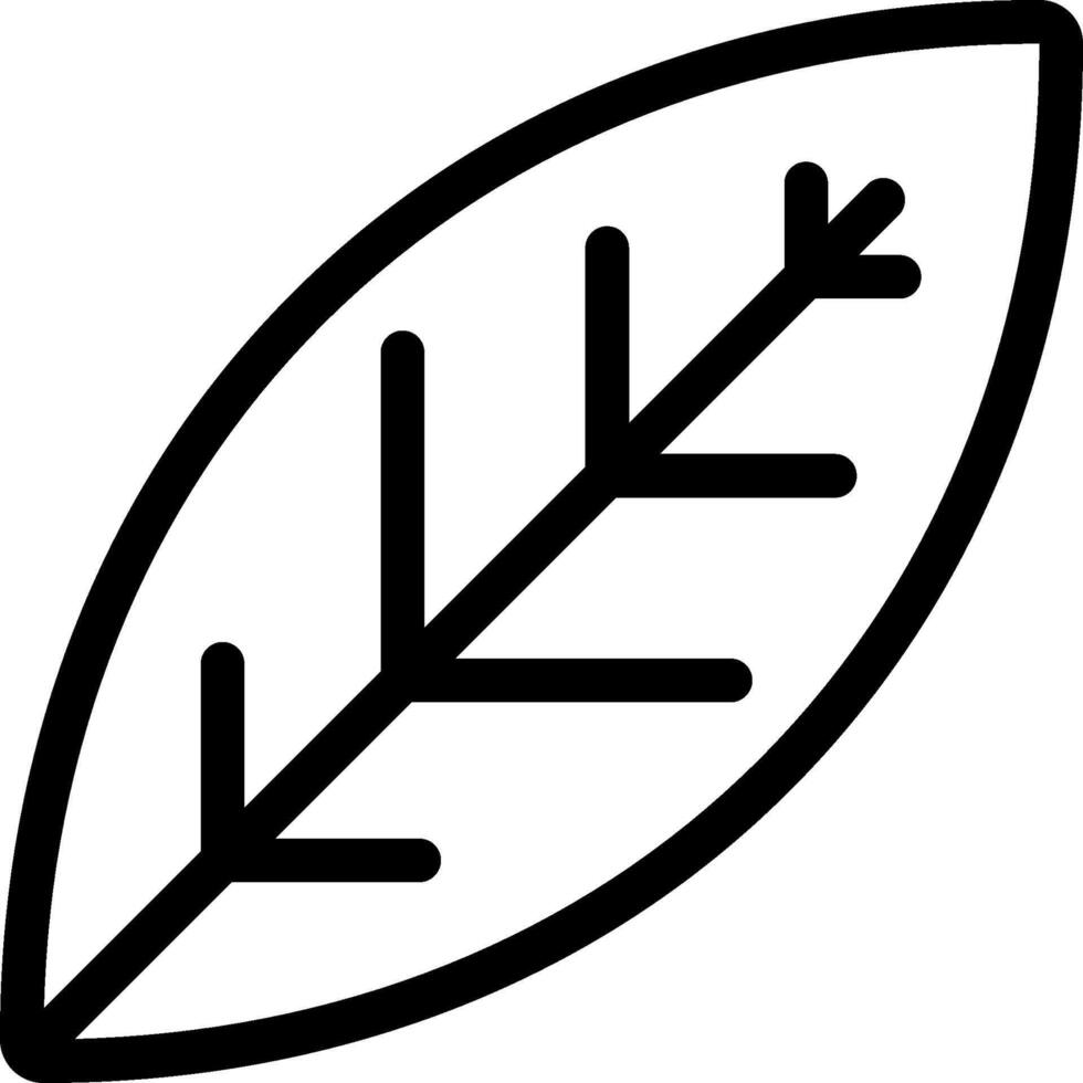 A black and white leaf icon vector