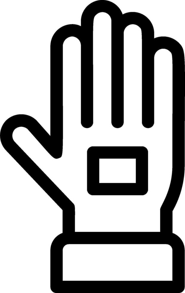 A glove icon with a hand on it vector