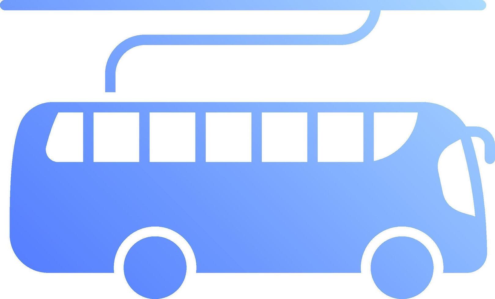 A blue bus with a large window and a large roof vector