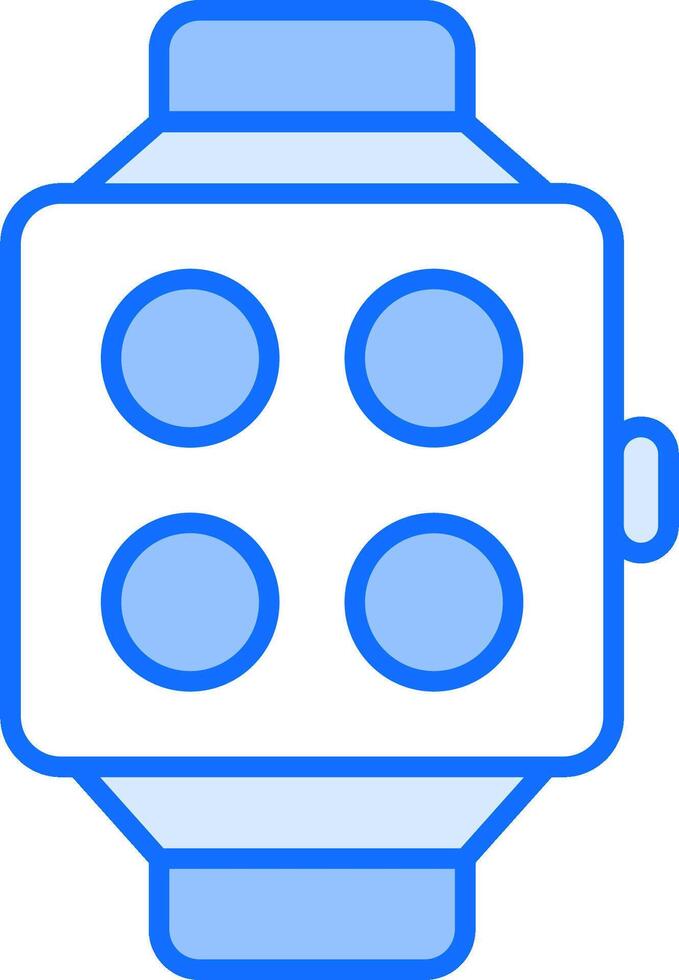 A watch with four circles on it vector