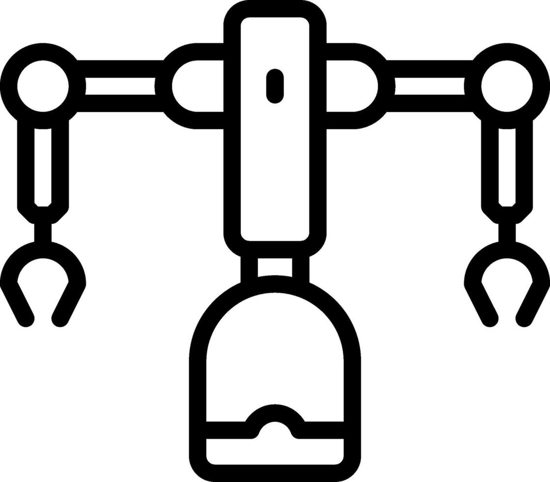 A robot with a bottle in its hand vector
