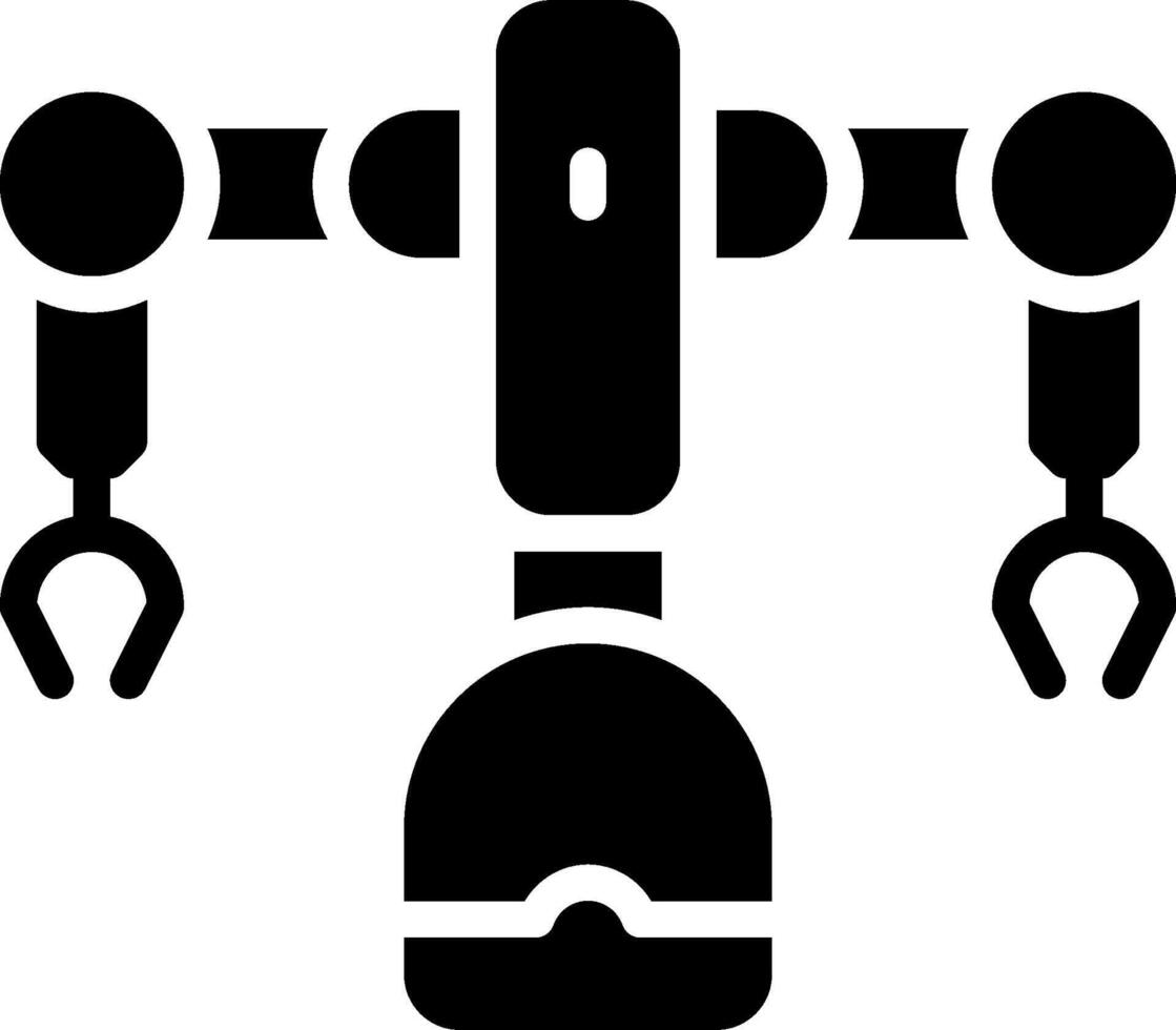 A robot with a wrench on its head vector