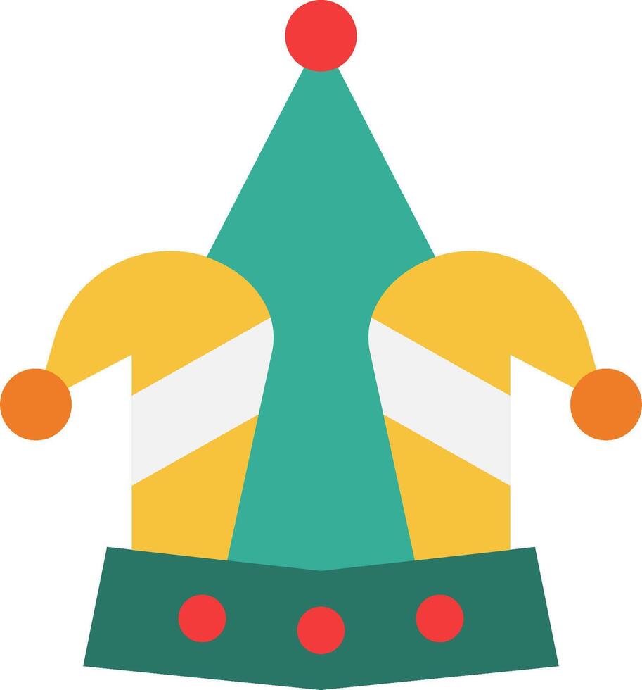 A jolly hat with two red and green hats vector