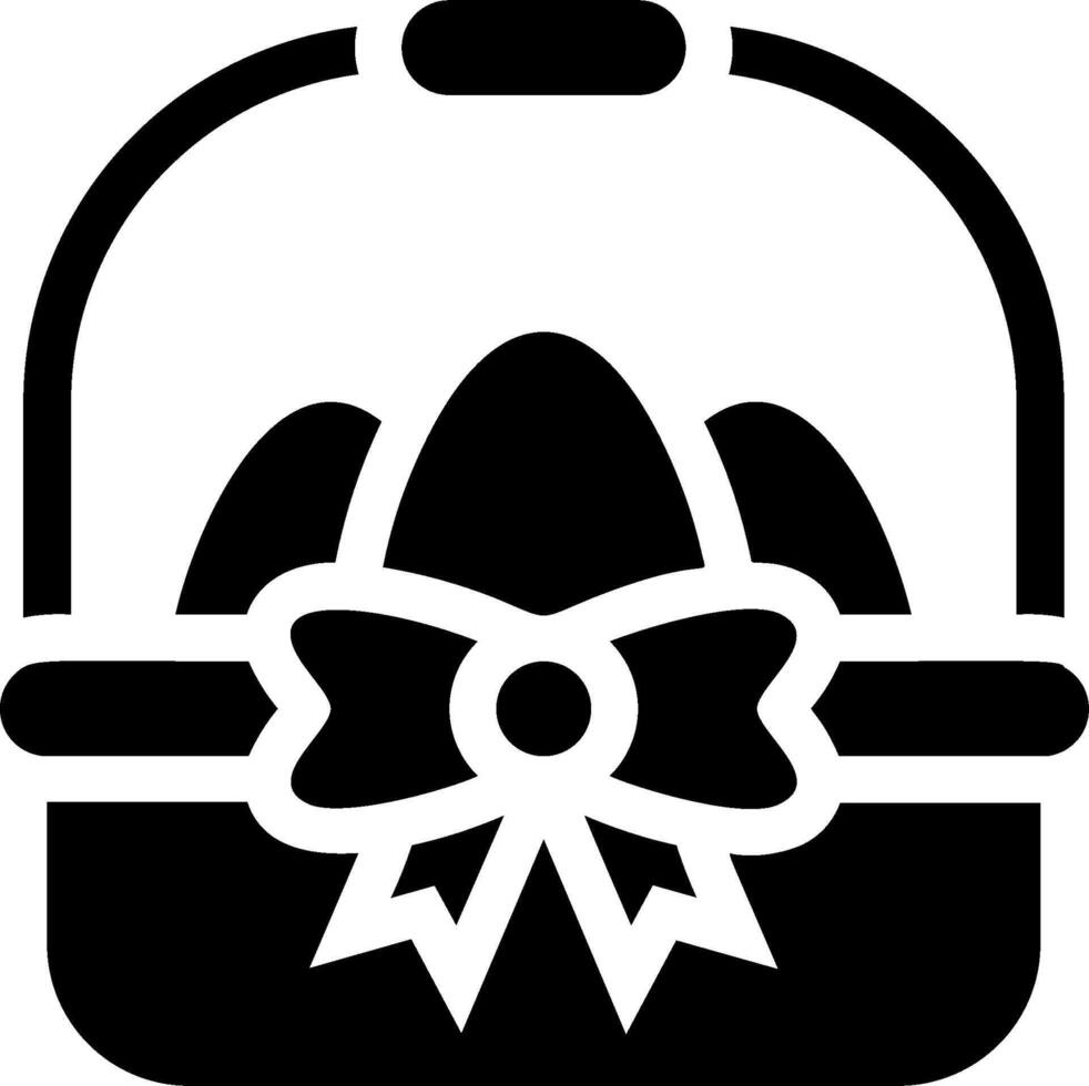 Easter basket icon vector