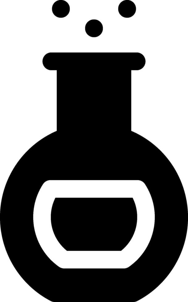A black and white illustration of a flask vector