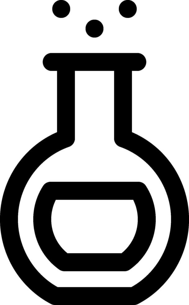 A black and white image of a flask vector