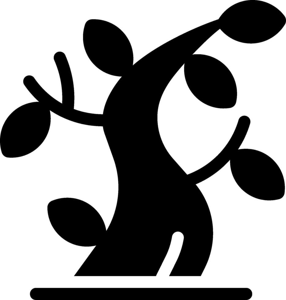 A black and white illustration of a tree vector