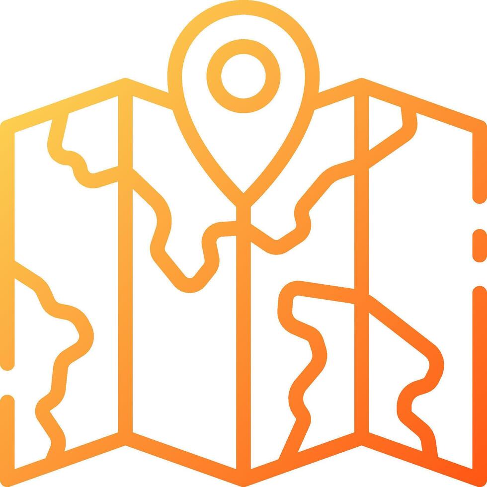 A map with a pin on it vector