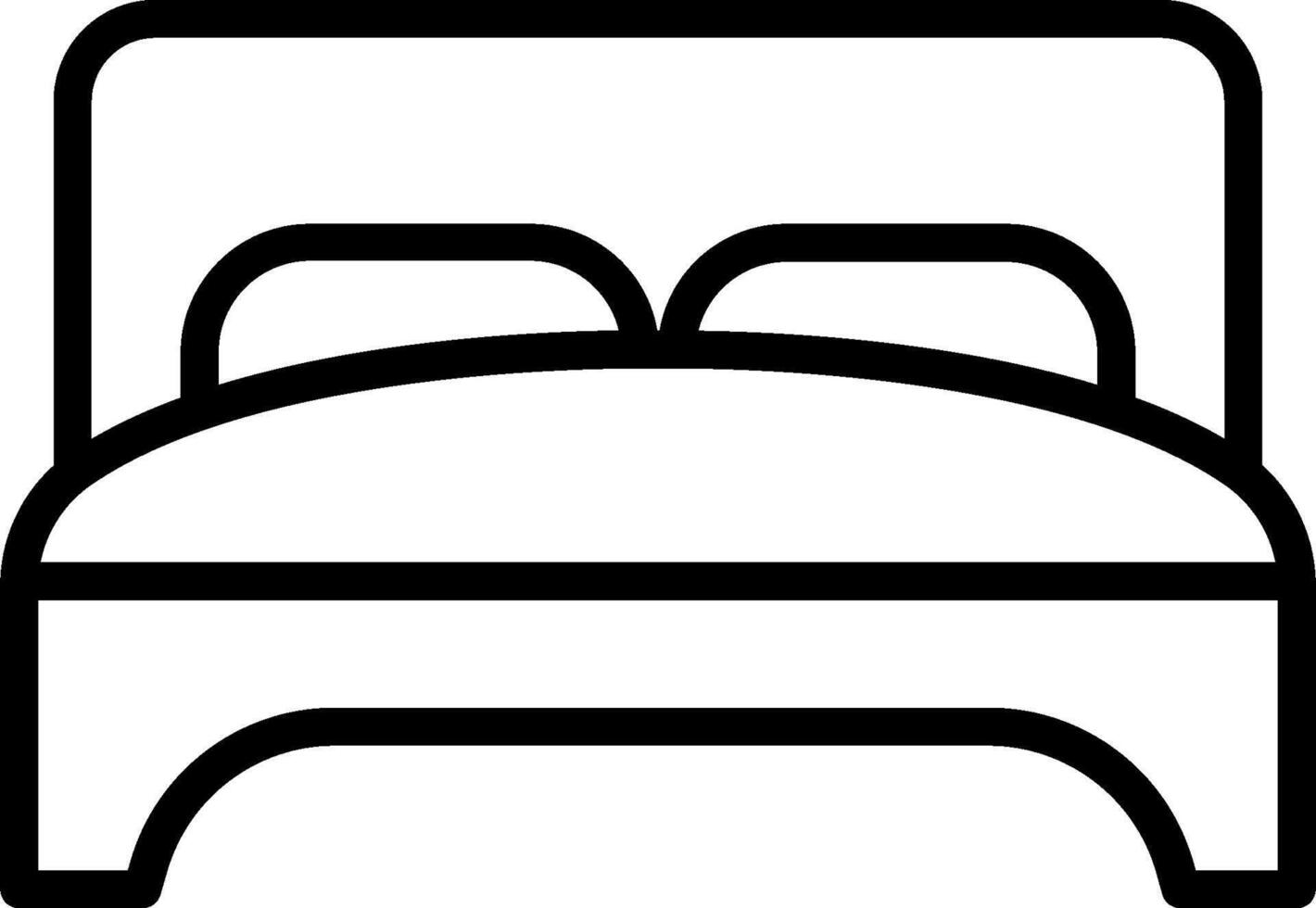 Bed icon black and white vector