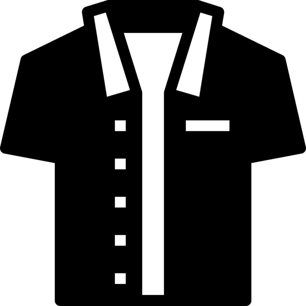 A black and white shirt with a white collar vector