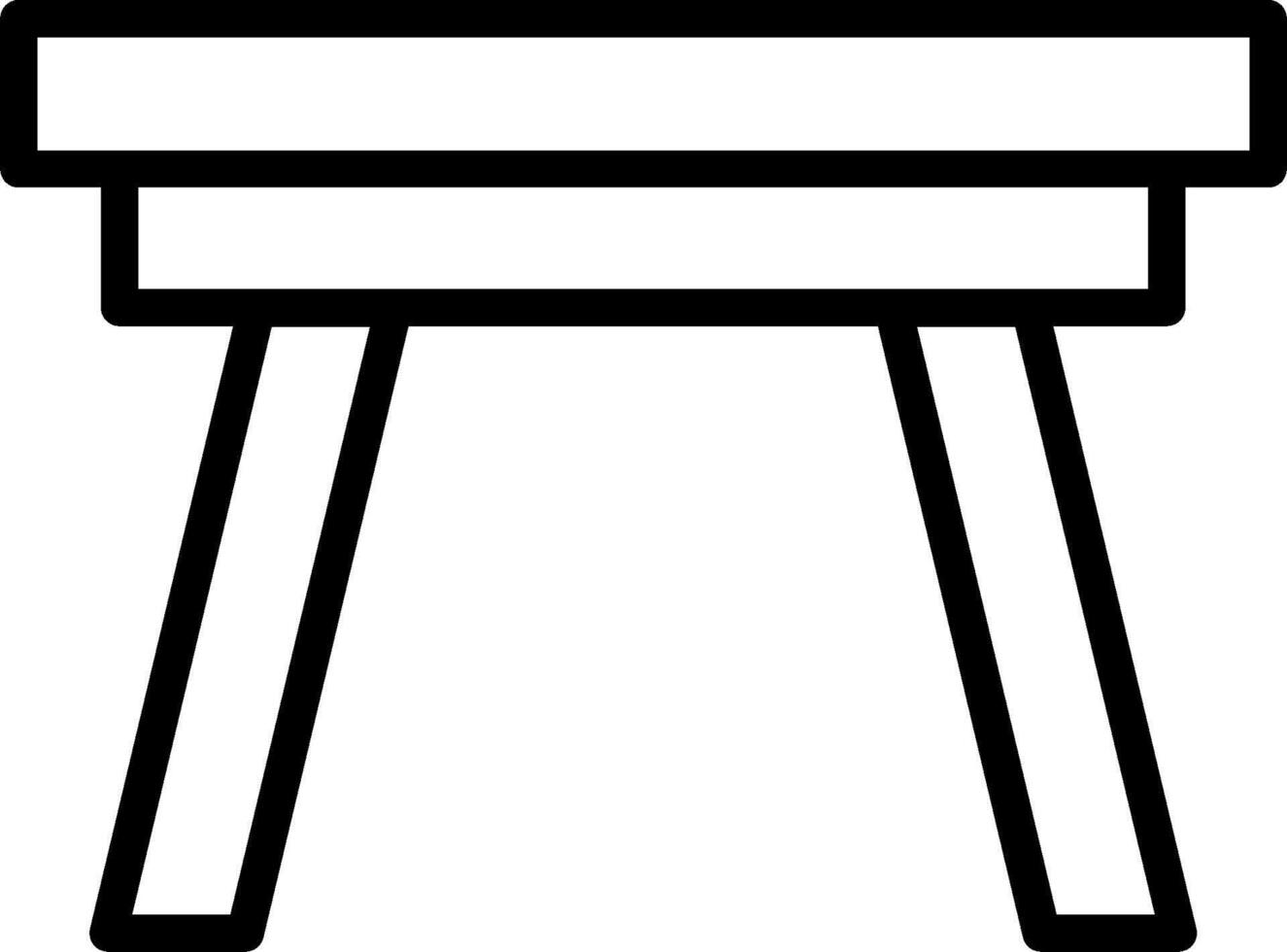 A black and white drawing of a table vector