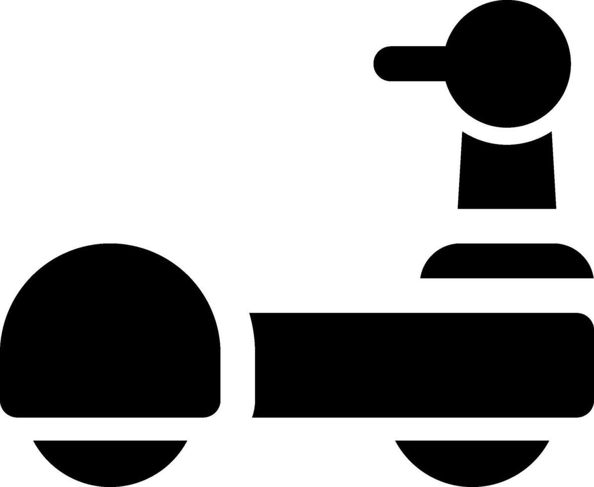 A black and white scooter icon vector
