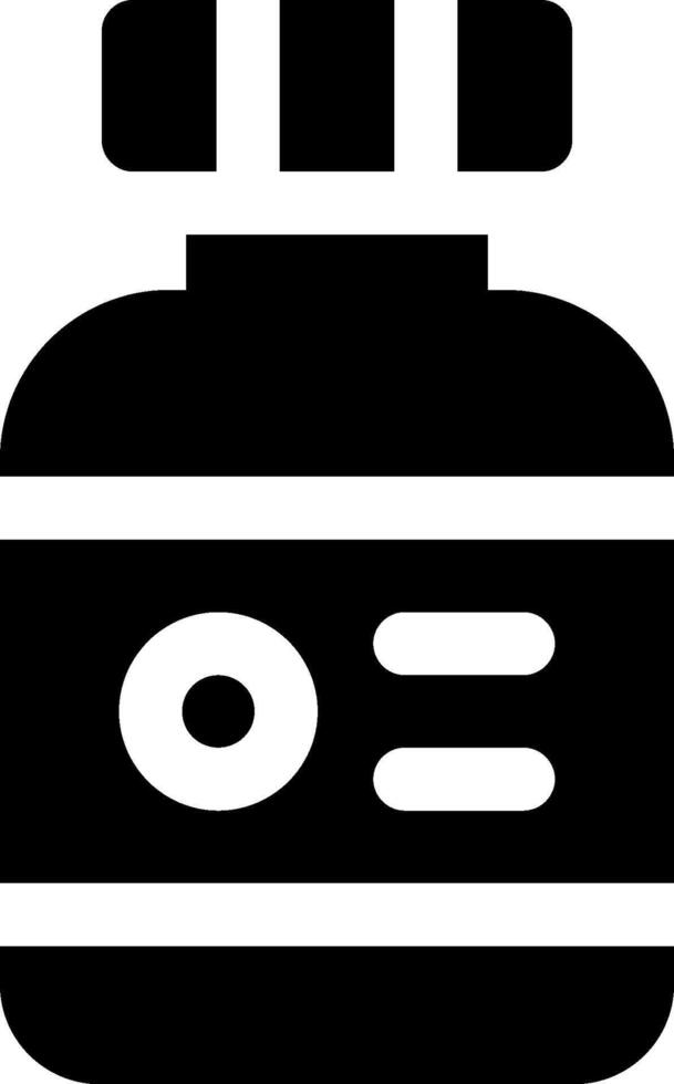 A bottle of alcohol with a black and white outline vector