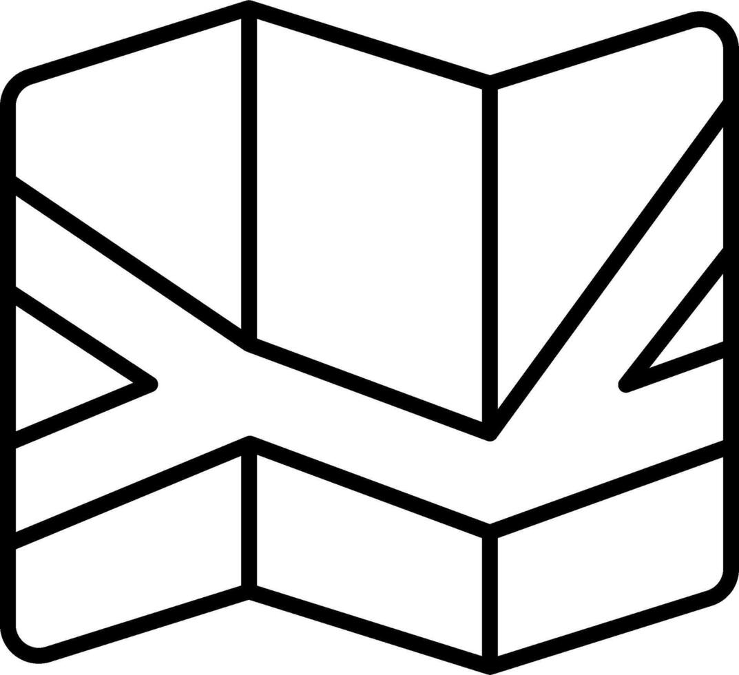 A black and white logo of a triangle vector