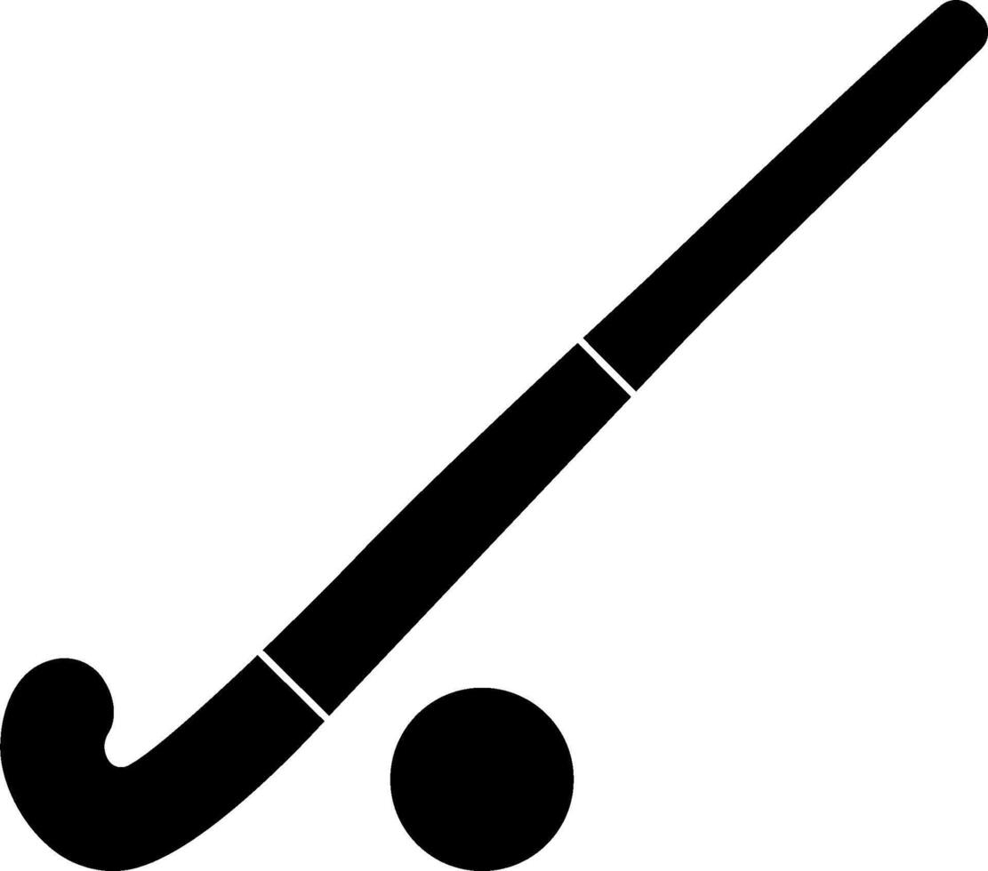 Field hockey stick and ball clipart vector
