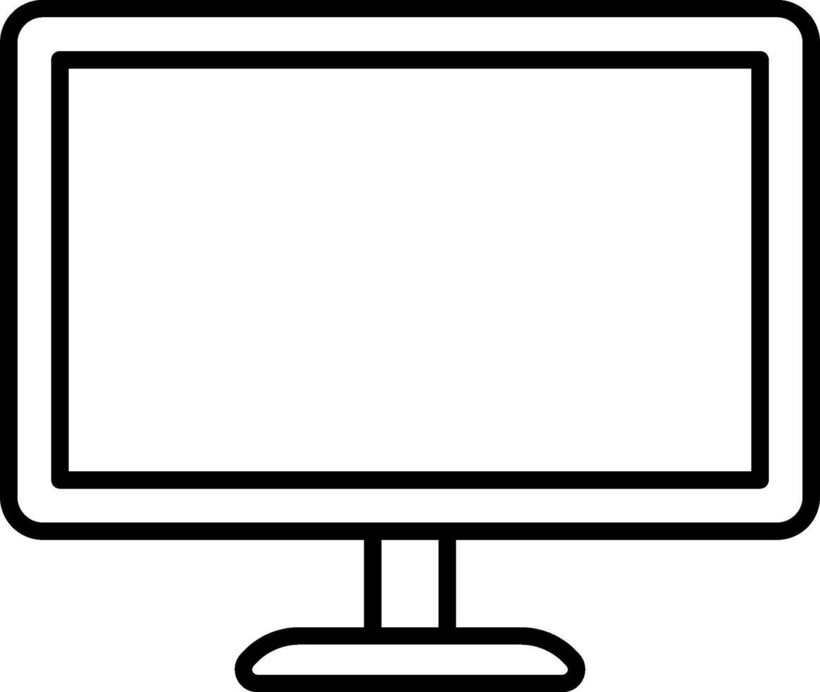 A computer monitor with a blank screen vector