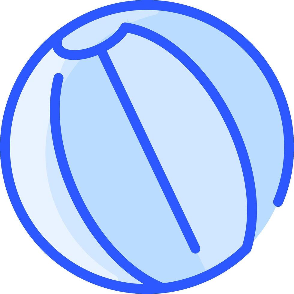 A blue and white beach ball icon vector