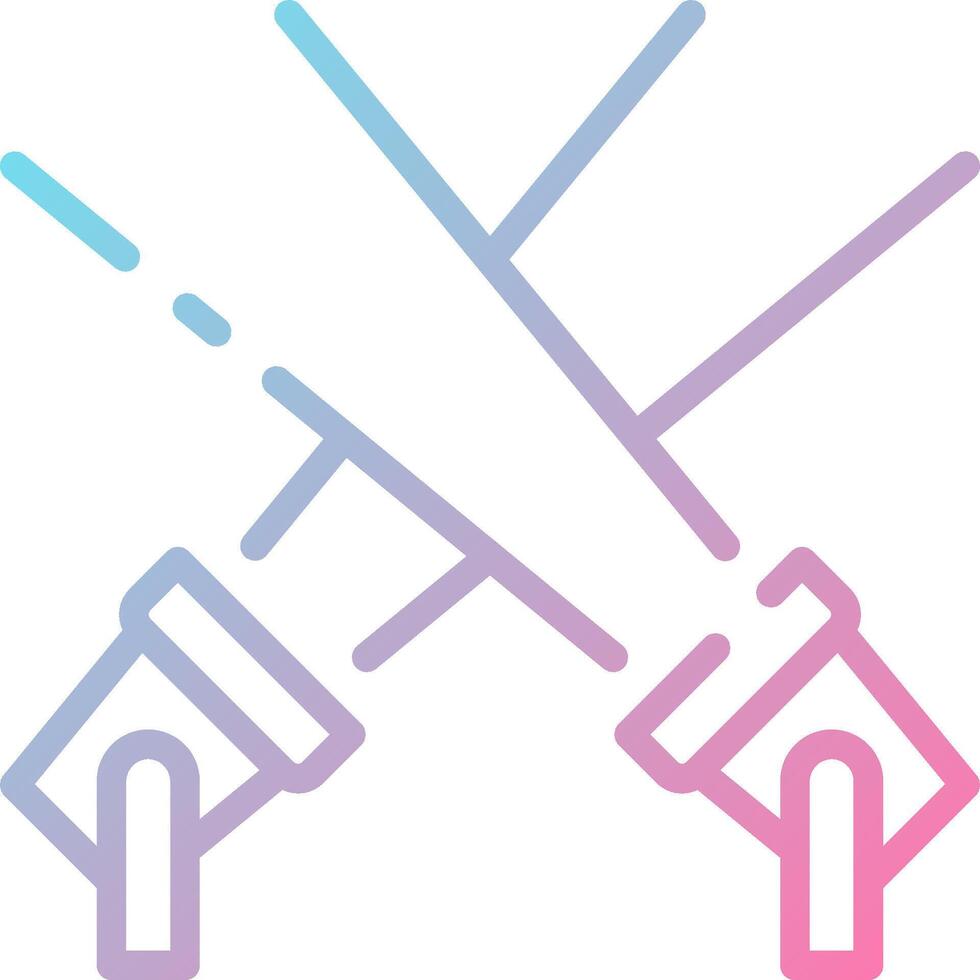 Two crossed swords icon on a white background vector