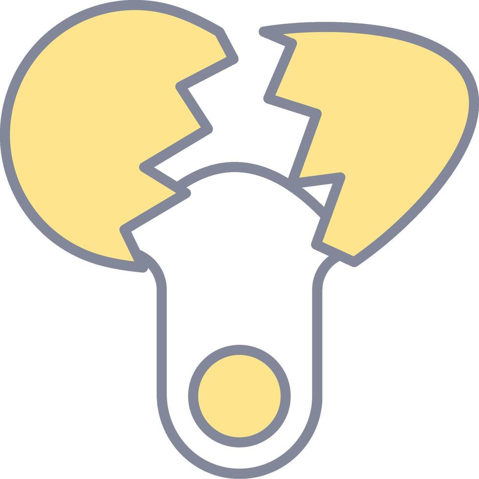 A broken light bulb icon vector