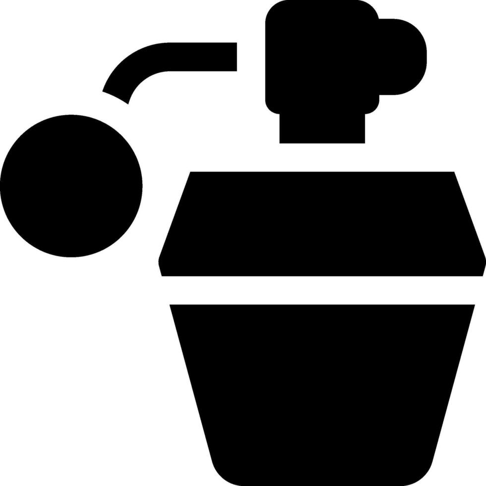 A black and white icon of a coffee maker vector